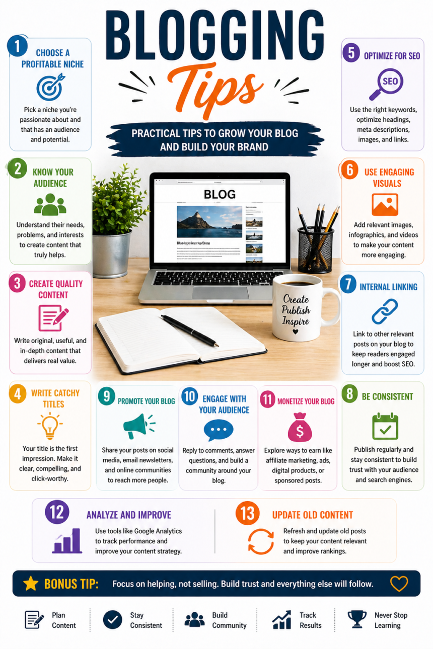 Blogging Tips: A Complete Guide to Writing, SEO, and Growing Your Blog